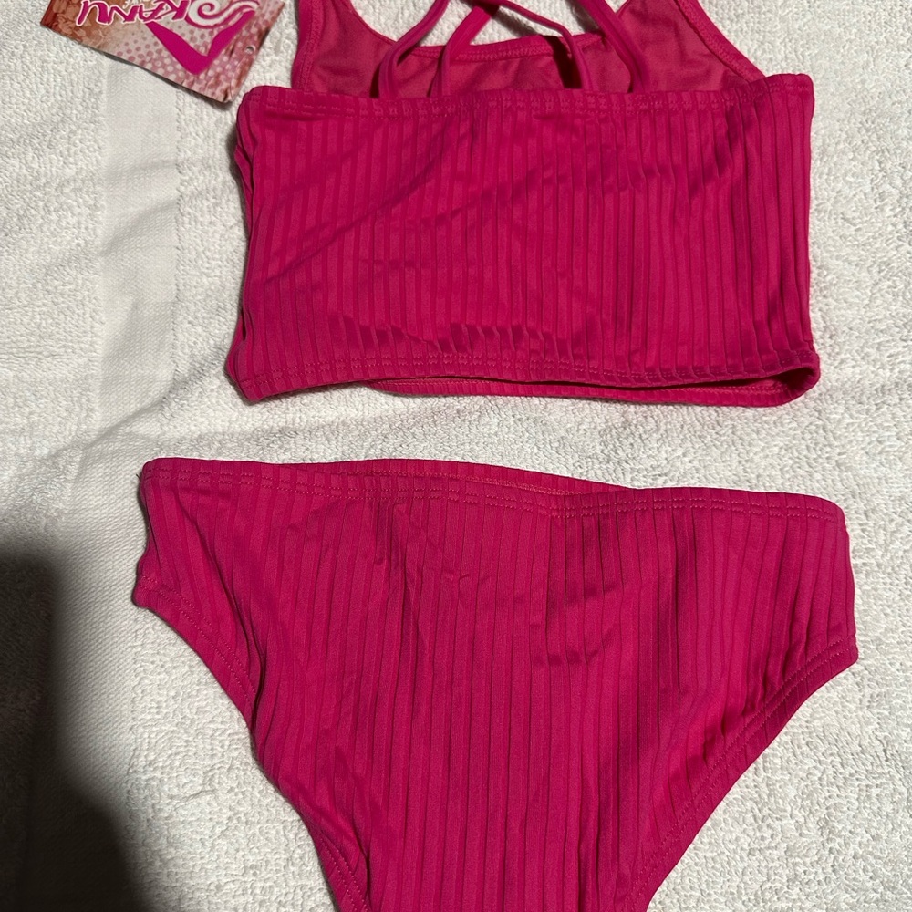 Kanu Surf Kids Swim Set in Vibrant Pink